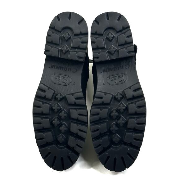 La Canadienne Kian Waterproof Black Suede Ankle Boots Womens 7M Buckle New $550 - Picture 13 of 13